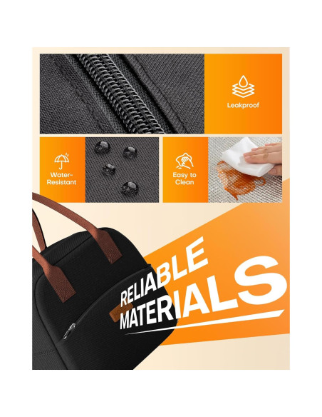 Bolsa de Almuerzo Aislada HOTOR 10L Negra - Resistente y Multifuncional Bolsa de Almuerzo Aislada HOTOR 10L Negra - Resistente y Multifuncional
