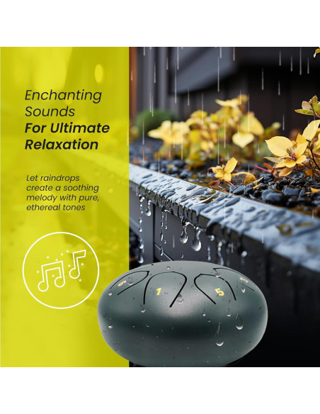 Tambor de Lluvia KojinTora 15 cm 8 Notas Acero para Meditación Tambor de Lluvia KojinTora 15 cm 8 Notas Acero para Meditación