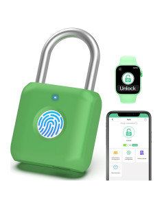 Candado Biométrico Keylesslife P8 Verde con App y Huella Dactilar