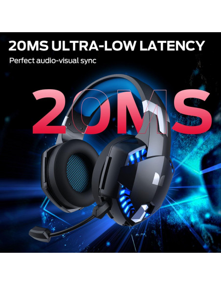 Auriculares Gaming Inalámbricos Monster Mission 300, 2.4GHz/Bluetooth, Sonido 7.1, 48H Batería Auriculares Gaming Inalámbricos Monster Mission 300, 2.4GHz/Bluetooth, Sonido 7.1, 48H Batería