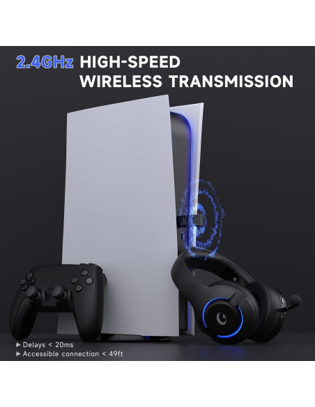 Auriculares Gaming Inalámbricos Gtheos Captain 370, 45H, RGB Auriculares Gaming Inalámbricos Gtheos Captain 370, 45H, RGB