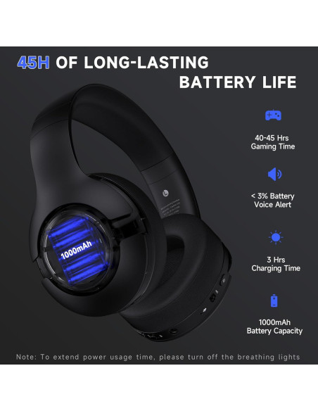 Auriculares Gaming Inalámbricos Gtheos Captain 370, 45H, RGB Auriculares Gaming Inalámbricos Gtheos Captain 370, 45H, RGB