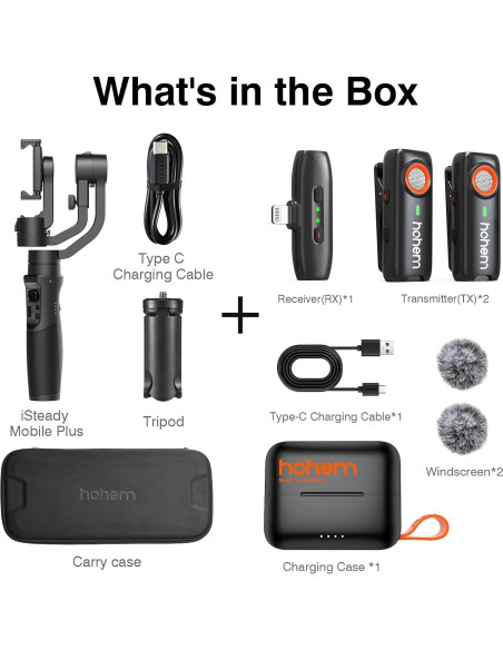 Estabilizador Gimbal Hohem iSteady Mobile Plus para Smartphone con Micrófono Estabilizador Gimbal Hohem iSteady Mobile Plus para Smartphone con Micrófono