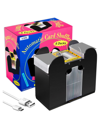 Mezclador Automático de Cartas Zomiboo para 6 Barajas USB