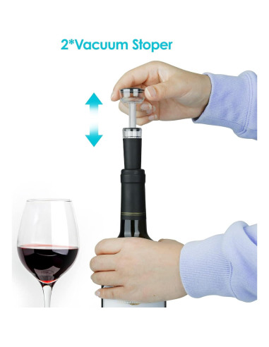 Abridor de Vino Eléctrico MAXDONE 7 en 1 Plateado