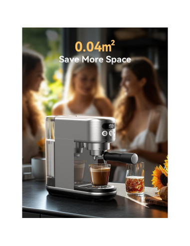 Máquina de Espresso Neretva 20 Bar Acero Inoxidable 1.3L