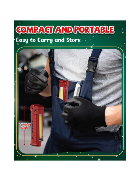 Luz de Trabajo LED Coquimbo 2 Paquete Rojo 5 Modos 360 Luz de Trabajo LED Coquimbo 2 Paquete Rojo 5 Modos 360