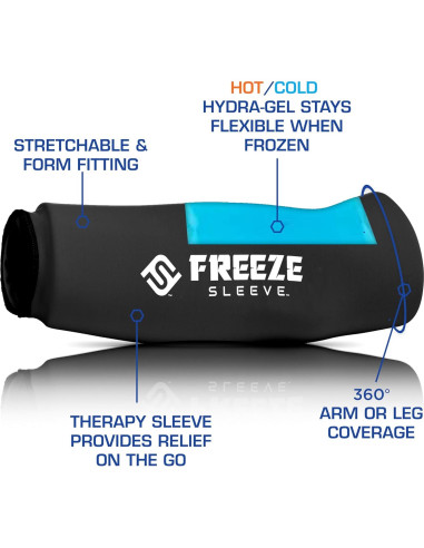 Manga de Terapia Fría/Caliente FreezeSleeve Carbón de Cobre