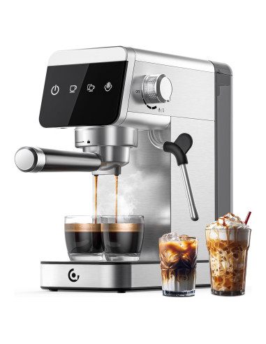 Máquina de Espresso AMZCHEF AZ-EM1501-SV 1.2L Acero Inoxidable