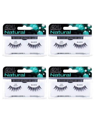 Pestañas Postizas Ardell 102 Demi Negro - Reutilizables y Naturales