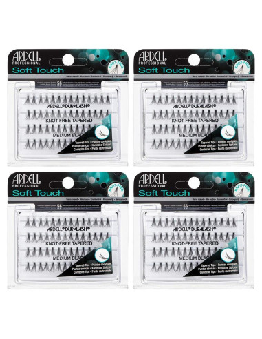 Pestañas Individuales Ardell Soft Touch Negras Medias Sin Nudos