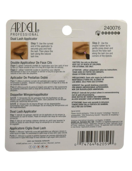 Aplicador de Pestañas Falsas Dual Ardell 12.7 cm Aplicador de Pestañas Falsas Dual Ardell 12.7 cm