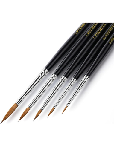 Pinceles de Pintura Fuumuui 5pcs Kolinsky Sable Detalle