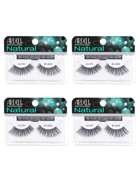 Pestañas Postizas Ardell Lacies Negro - 4 Paquetes Reutilizables Pestañas Postizas Ardell Lacies Negro - 4 Paquetes Reutilizables