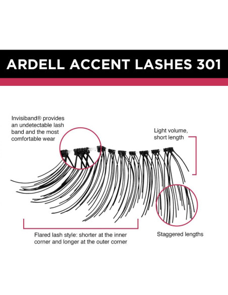 Pestañas Ardell Accent 301 Medias Ojo de Gato Reutilizables Pestañas Ardell Accent 301 Medias Ojo de Gato Reutilizables