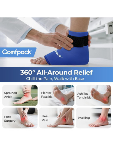 Funda de Hielo para Tobillo Comfpack - Terapia Fría y Caliente