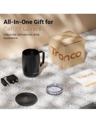 Taza Inteligente Tronco 14 oz Control Temperatura Negro
