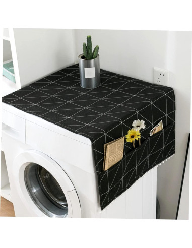 Cubierta Protectora de Lino Beatifufu para Refrigerador y Lavadora 90x30cm