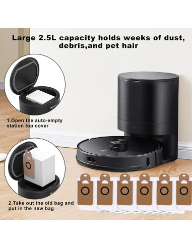 Paquete de 6 Bolsas de Polvo para iHome AutoVac Nova