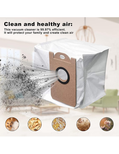 Paquete de 6 Bolsas de Polvo para iHome AutoVac Nova