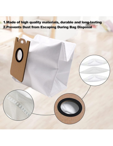 Paquete de 6 Bolsas de Polvo para iHome AutoVac Nova