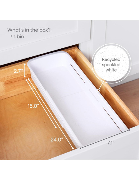 Contenedor Deslizante YouCopia DrawerFit 61x18x6.9 cm Blanco