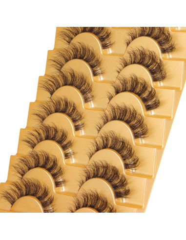 Pestañas Postizas Marrones Mavphnee D Curl Wispy 16x9cm