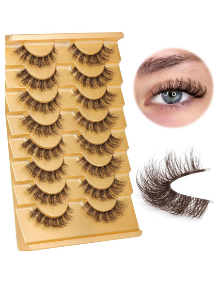 Pestañas Postizas Marrones Mavphnee D Curl Wispy 16x9cm Pestañas Postizas Marrones Mavphnee D Curl Wispy 16x9cm