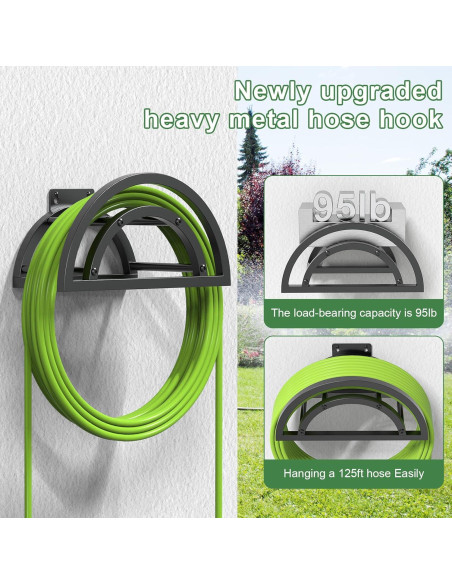 Soporte para Manguera OLV Montado en Pared 38.1m Metal Resistente Soporte para Manguera OLV Montado en Pared 38.1m Metal Resistente