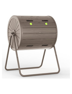 Tumbador de Compostaje Rodante ROJIK 142L Gris - Resistente UV