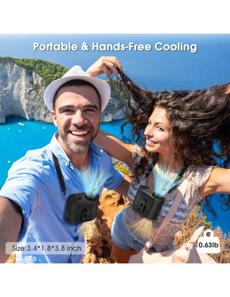 Ventilador Portátil POPERFUN YQ-PPF-F6 Negro 5 Velocidades Ventilador Portátil POPERFUN YQ-PPF-F6 Negro 5 Velocidades