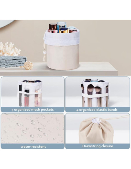 Cubos de Empaque DIMJ 8 Piezas Organizador de Equipaje Beige Cubos de Empaque DIMJ 8 Piezas Organizador de Equipaje Beige
