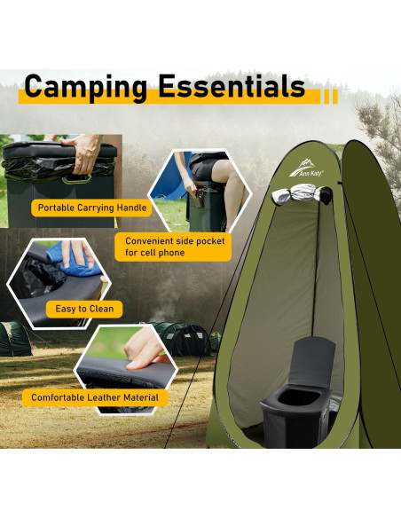 Inodoro Portátil Ann Katy XL con Carpa Privacidad Camping Inodoro Portátil Ann Katy XL con Carpa Privacidad Camping