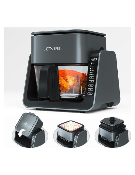 Combo Freidora de Aire y Parrilla ASTRALSHIP 4.2L Vidrio Combo Freidora de Aire y Parrilla ASTRALSHIP 4.2L Vidrio
