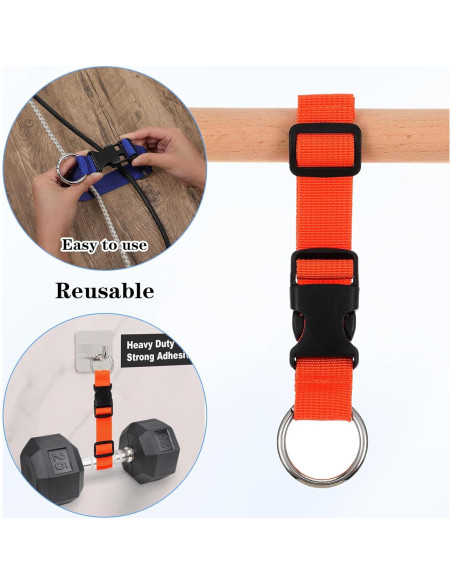 Correas de Equipaje Ajustables AOZUO 4 Pcs con Ganchos Correas de Equipaje Ajustables AOZUO 4 Pcs con Ganchos