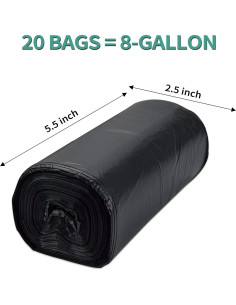 Bolsas de inodoro portátil Sailortenx 20 unidades compostables 2
