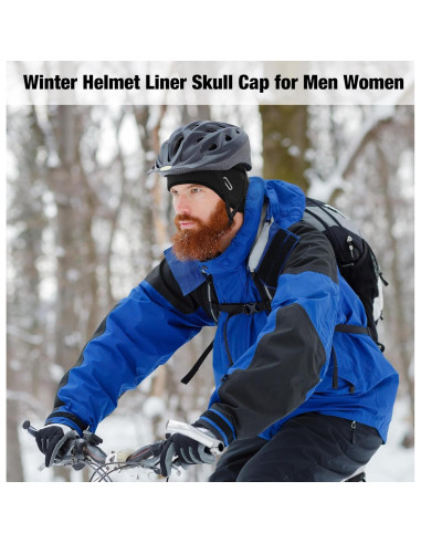 Gorro Térmico MELASA para Ciclismo Invierno con Forro Polar