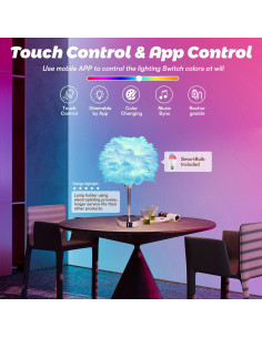 Lámpara de Mesa Inteligente Zengge 9W Control Táctil USB 2