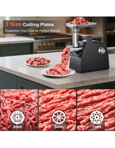 Picadora de Carne Eléctrica GuanQiao 3000W con Accesorios 2