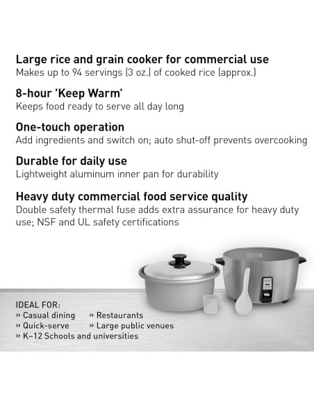 Cocedor de Arroz Panasonic SR-42HZP 46 Tazas Comercial Plata Cocedor de Arroz Panasonic SR-42HZP 46 Tazas Comercial Plata