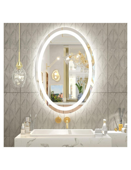 Espejo de Baño LED Ovalado OKPAL 50.8x71.1 cm Anti-Niebla Espejo de Baño LED Ovalado OKPAL 50.8x71.1 cm Anti-Niebla