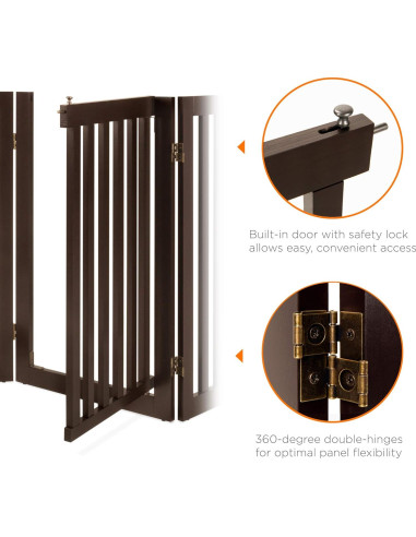 Corral Ajustable para Mascotas Mejor Opción 80x2x80cm Espresso