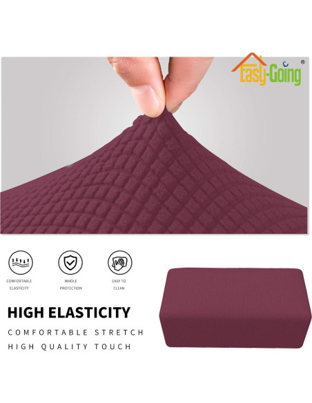 Funda para Ottoman Easy-Going Grande Rosa Ceniza Elástica Funda para Ottoman Easy-Going Grande Rosa Ceniza Elástica