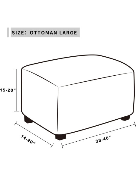 Funda para Ottoman Easy-Going Grande Rosa Ceniza Elástica Funda para Ottoman Easy-Going Grande Rosa Ceniza Elástica