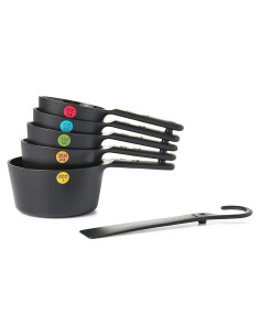 Juego de Tazas Medidoras OXO 6 Piezas Negro 1 Litro