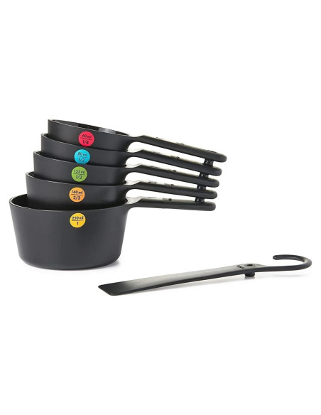 Juego de Tazas Medidoras OXO 6 Piezas Negro 1 Litro Juego de Tazas Medidoras OXO 6 Piezas Negro 1 Litro