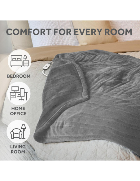 Manta eléctrica Sunbeam Royal Sherpa 127x152 cm gris Manta eléctrica Sunbeam Royal Sherpa 127x152 cm gris