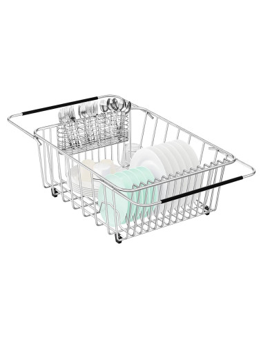 Escurridor de Platos Ajustable Fanbsy Acero Inoxidable 304