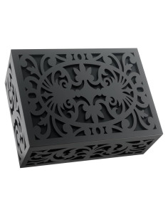 Cubierta de Timbre de Puerta de Madera Negra Grau 19.7x15.2 cm