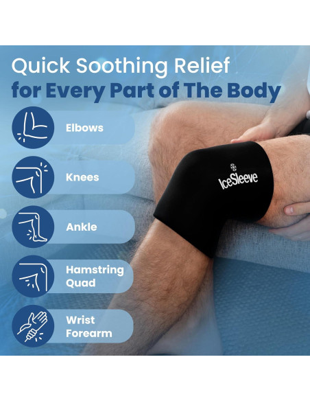 Manga de Hielo Reutilizable IceSleeve para Codo y Rodilla - Negro Manga de Hielo Reutilizable IceSleeve para Codo y Rodilla - Negro